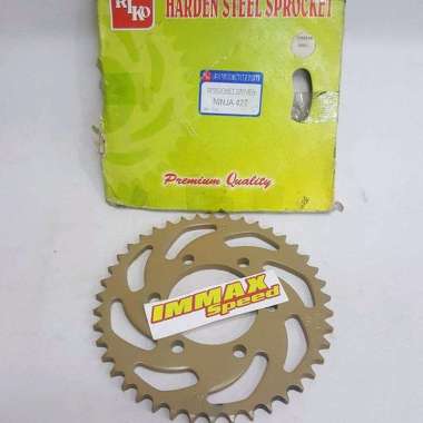 Riko Sprocket Gear Belakang 428-42T for Kawasaki Ninja 150 R & RR 2 Tak Gold