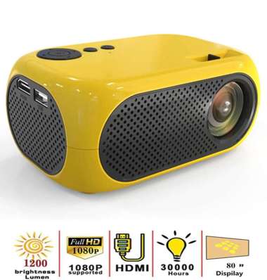 Proyektor Mini LCD Full HD 1080P 1200 Lumen Home Theater Teater Projector Nonton film Presentasi rap