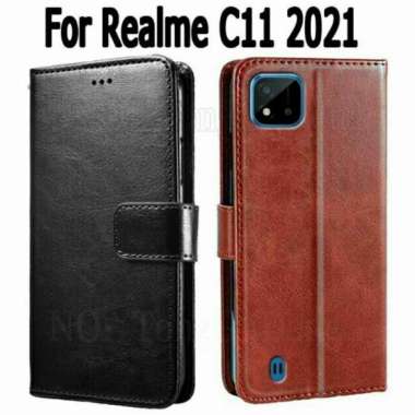 Realme C11 2021 Case Flip Cover Case Leather Wallet Sarung Realme C11 Multicolor
