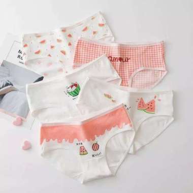 Jepang CD imut fashion Undies Celana Dalam Wanita Polos high mauseksi