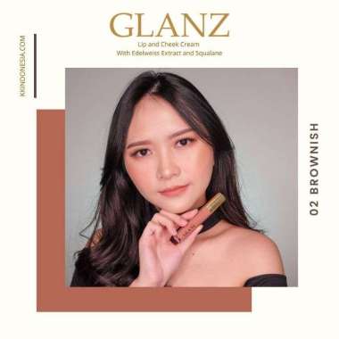 Glanz Lipstik/Lipcream Lips & Cheek Cream Anti Aging & Sebum Pelembab Bibir KK Indonesia 02