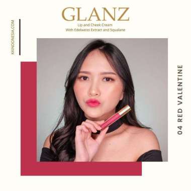 Glanz Lipstik/Lipcream Lips & Cheek Cream Anti Aging & Sebum Pelembab Bibir KK Indonesia 04