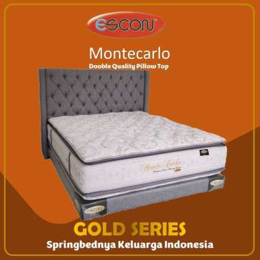 Kasur Springbed ESCON Type Monte Carlo - Double Pillow Top - Promo Berkualitas Terbaik Garansi Pegas