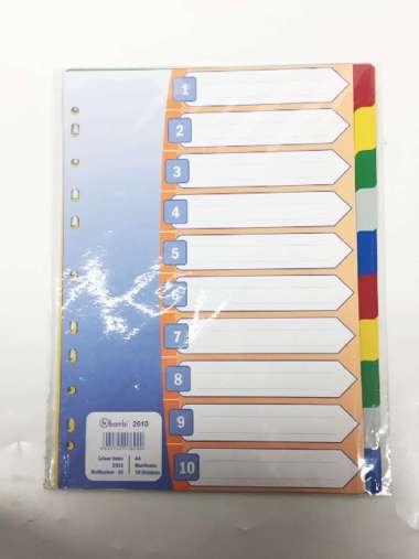 Pembatas Binder Bambi ukuran A4 , Tab Divider Bambi 2610