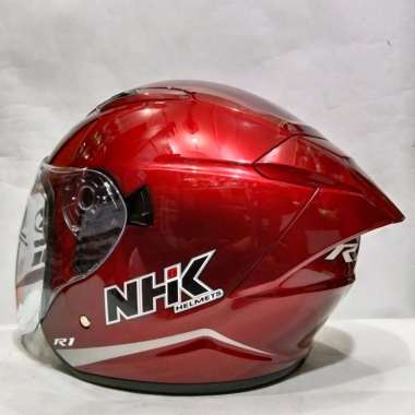 HELM NHK R1 MAX SOLID ROYAL RED HELM HALF FACE L ROYAL RED