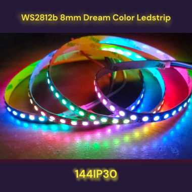 8mm pcb RGB Smart LED Strip WS2812b 144 mata permeter (1meter)