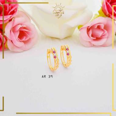 ANTING EMAS ASLI KADAR 8K DAN KADAR 6K ANTING REMAJA DEWASA SIMPEL MATA BATU CANTIK AR 39 8K