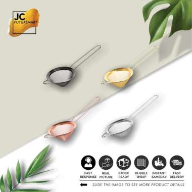 SARINGAN MINUMAN COCKTIAL MOCKTAIL TEPUNG TEH STAINLESS KERUCUT Silver