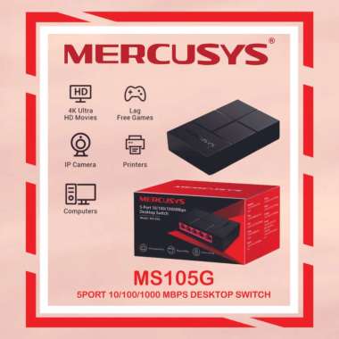 MERCUSYS MS105G SWITCH HUB 5-PORT 10/100/1000 MBPS