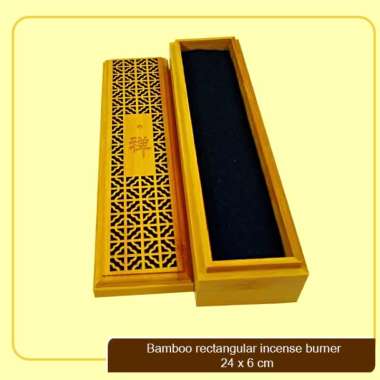 harga Tempat bakar dupa / hio (Bahan Bambu Asli) Bamboo rectangular incense Blibli.com