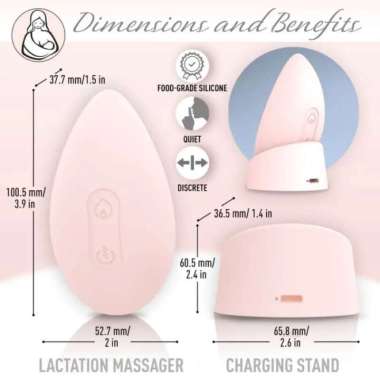 Lumama Pro Lactation Massager - Alat Pijat Pelancar ASI Blush