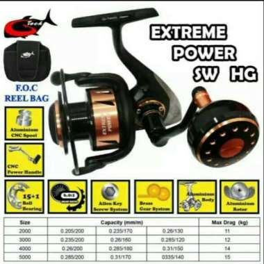Reel G-Tech Extreme Pwr SW 3000 HG
