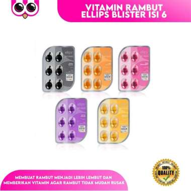 VITAMIN RAMBUT ELLIPS BLISTER ISI 6 / ELIPS HAIR VITAMIN / ELLIPS SACHET HITAM