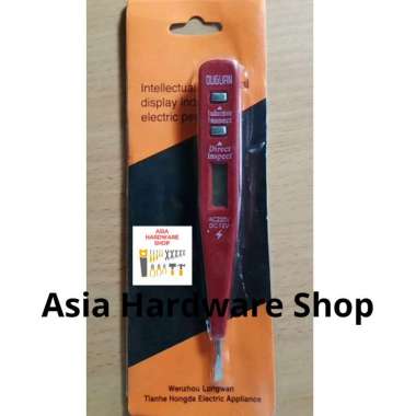 Tespen Digital Pen Tester Elektrik Voltage Ac - Dc 12v - 220v Merah