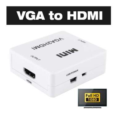 Promo HDMI2VGA Converter HDMI To VGA Mini Adapter HD Video 1080P di Seller  Tokonetworking - Kota Jakarta Barat, DKI Jakarta | Blibli