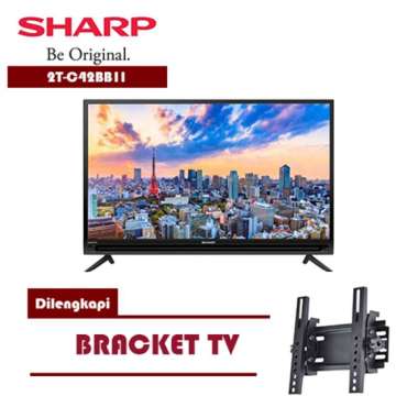 SHARP 2T-C42BB1I LED TV 42 INCH FREE BRACKET TV hitam JABODETABEK