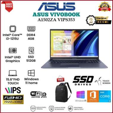 ASUS VivoBook A1502ZA-VIPS353 I3-1215U 4GB 512GB SSD TS W11 OHS
