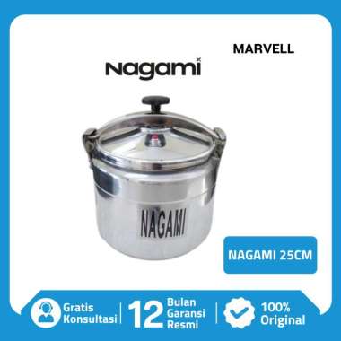 NAGAMI PANCI PRESTO 25L PANCI PRESTO IKAN/AYAM PRESSURE COOOKER 25 LITER ALUMINIUM ORIGINAL GARANSI