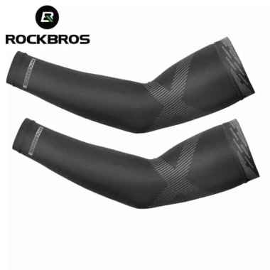 Rockbros Arm Sleeve Manset Tangan Lari Sepeda Original [XT022] S Hitam