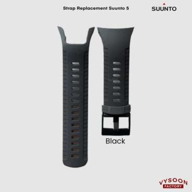 Strap Jam Tangan Suunto 5 / Spartan Trainer HR Karet Rubber Silicone Black