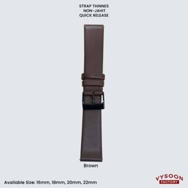 Tali Kulit Jam / Strap Jam Tangan Kulit Leather Strap 16 18 20mm 22mm 18mm Classic Brown