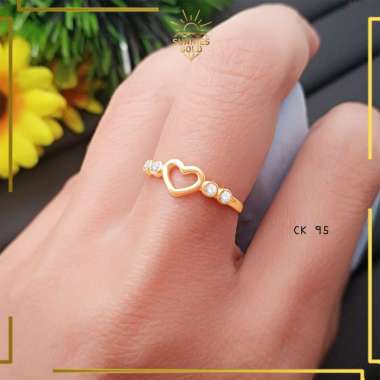 CINCIN WANITA EMAS ASLI KADAR 375% DAN KADAR 300% CINCIN LOVE EMAS CINCIN HATI CK 95 8K