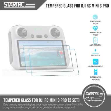STARTRC Tempered Glass Screen Guard LCD Remote DJI RC Mini 3 Pro (2pc)