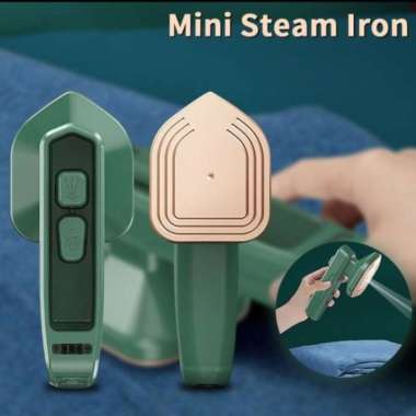 setrika uap mini portable steam electric iron setrika listrik Pink Salmon