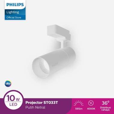 Philips LED Projector ST033T Track Light Putih LED5 10W 4000K 36D