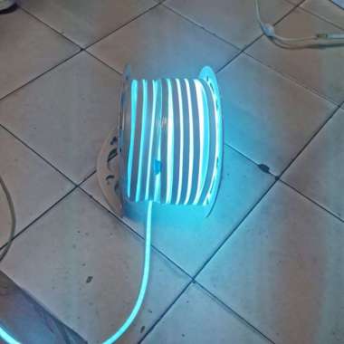 Lampu Neon Flex Led Selang Flexible Sign Strip Fleksibel 10Meter+Soket blue ice