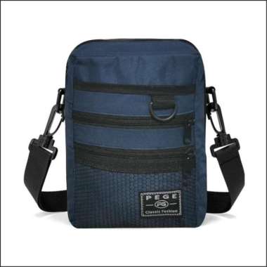 Selempang Pria Model Korea Tas Sling Bag Bahan Distro - PEGE - 8907 Biru
