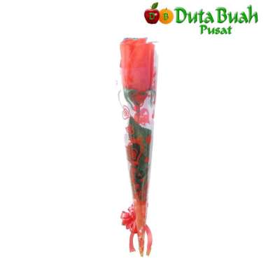 DUTA BUAH Bunga Mawar Plastik Merah