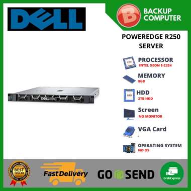 DELL POWEREDGE R250 SERVER INTEL XEON E-2324G
