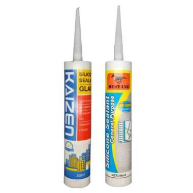 Lem kaca botol Mustang Silicone Sealant Botol White Clear Lem Kaca Silikon Putih