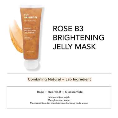 The Originote Charcoal Rose B3 Brightening Jelly Mask Cerabiome Clay Mask 50gr Jelly Mask