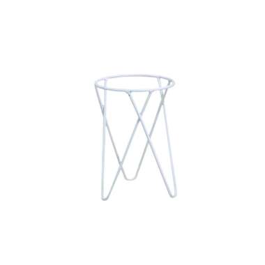 Standing Pot Single Segitiga 30 cm / Standing Pot Bunga Besi Putih