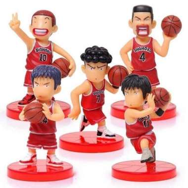 Action Figure Set Slam Dunk Shohoku Sakuragi Hanamichi Rukawa ( 5pcs )