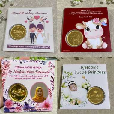 Koin Emas lm mirip antam ubs mini gold logam mulia 24k 5gr 5 gr