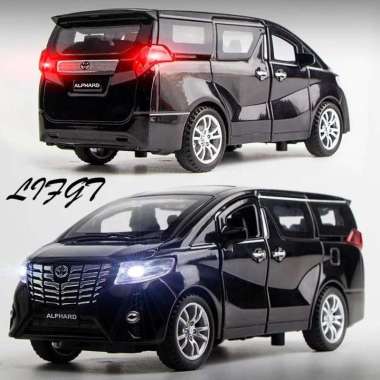 1:32 Skala Toyota Alphard Miniatur Mpv Diecast Mobil Mainan Anak Hitam