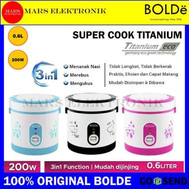 RICE COOKER BOLDE SUPER COOK TITANIUM - 0,6 LITER - PEMASAK NASI BOLDE / RICE COOKER / READY