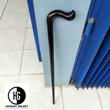 tongkat jalan kayu kelor hitam motif payung hd46