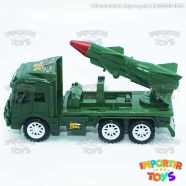 Mainan TRUK MILITER dgn ROKET Truck Car TENTARA ARMY Murah Berkualitas rudal 1 roket
