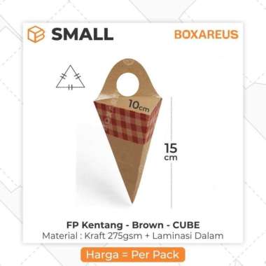 Box Kentang Goreng Dus Churros Ayam French Fries | FP Kentang Brown Cube