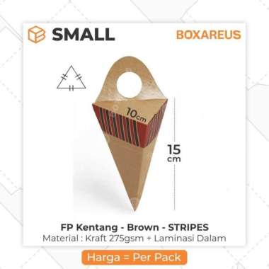 Box Kentang Goreng Dus Churros Ayam French Fries | FP Kentang Brown Stripes