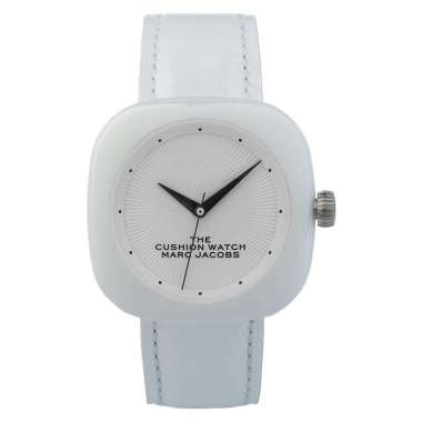 Marc Jacobs The Cushion Watch MJ0120184709 Ladies White Dial White Leather Strap   [ Machtwatch ] Pu
