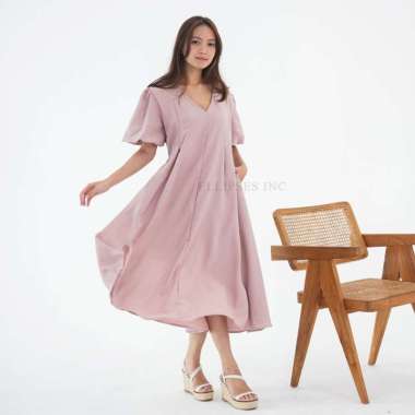 ELLIPSESINC Angie Dress / Dress Casual Wanita XL SOFT PINK