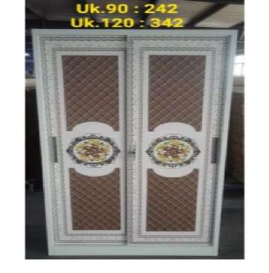 Lemari Baju motif batik cantik uk standar / jumbo 2 pintu geser (khusus wil. palembang) Uk. 90 242