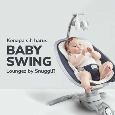 Ayunan Bayi Bouncer Elektrik Cocolatte Loungez By Snuggli Baby Swing Light Grey