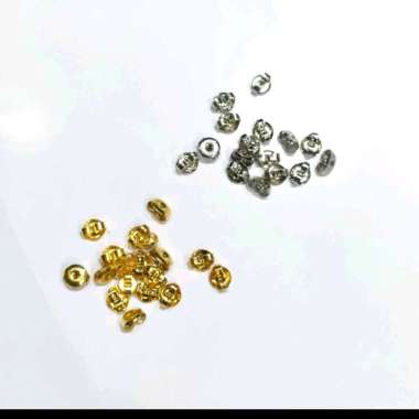 Ulir / Pantat Anting Tusuk Penahan Giwang Lapis Emas SILVER