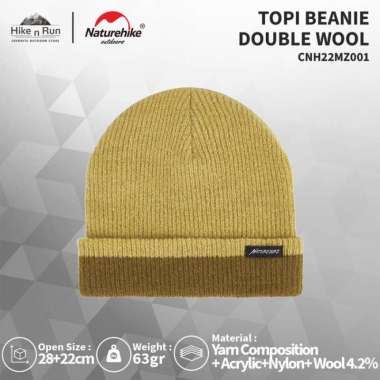 Topi Beanie Naturehike CNH22MZ001 Double Wool Knitted Hat Yellow